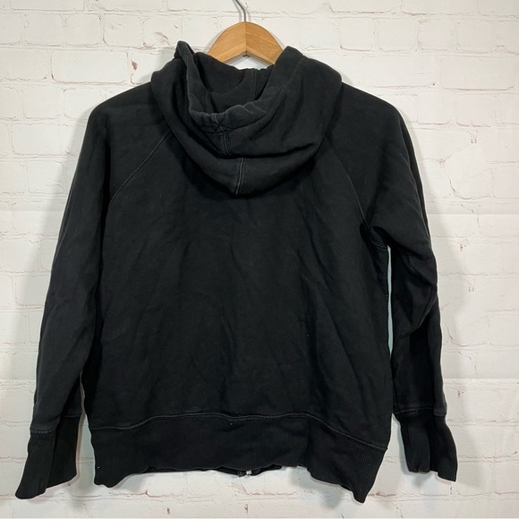 Gap Sweatshirt Boys XL Black Hoodie Zip Up Sweater Drawstring Long Sleeve Fleece - Picture 6 of 7
